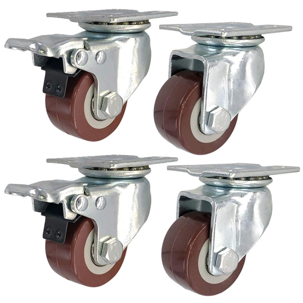 Roulettes pivotantes avec frein lot de 4 pour meubles et chariots industriels 180kg