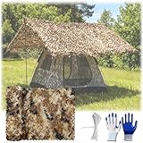 Genérico Red de Camuflaje Malla de Camuflaje Camping Engrosada Red de Sombra Militar Protección Solar para Decoración de Caza Exterior Pergolas Jardin 1x1m-15x15m(2x3.0m)