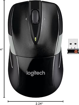 Logitech M525 Wireless Mouse, Black/Gray