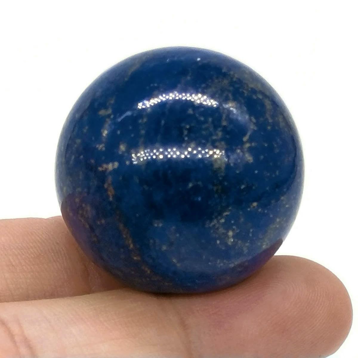 Lnhbz Lapis Lazuli 30Mm Natural Crystal Ball Polished Globe Amethyst Lazuli Quartz Reiki Feng Shui Sphere Massaging Balls Collectibles Home Decor-1