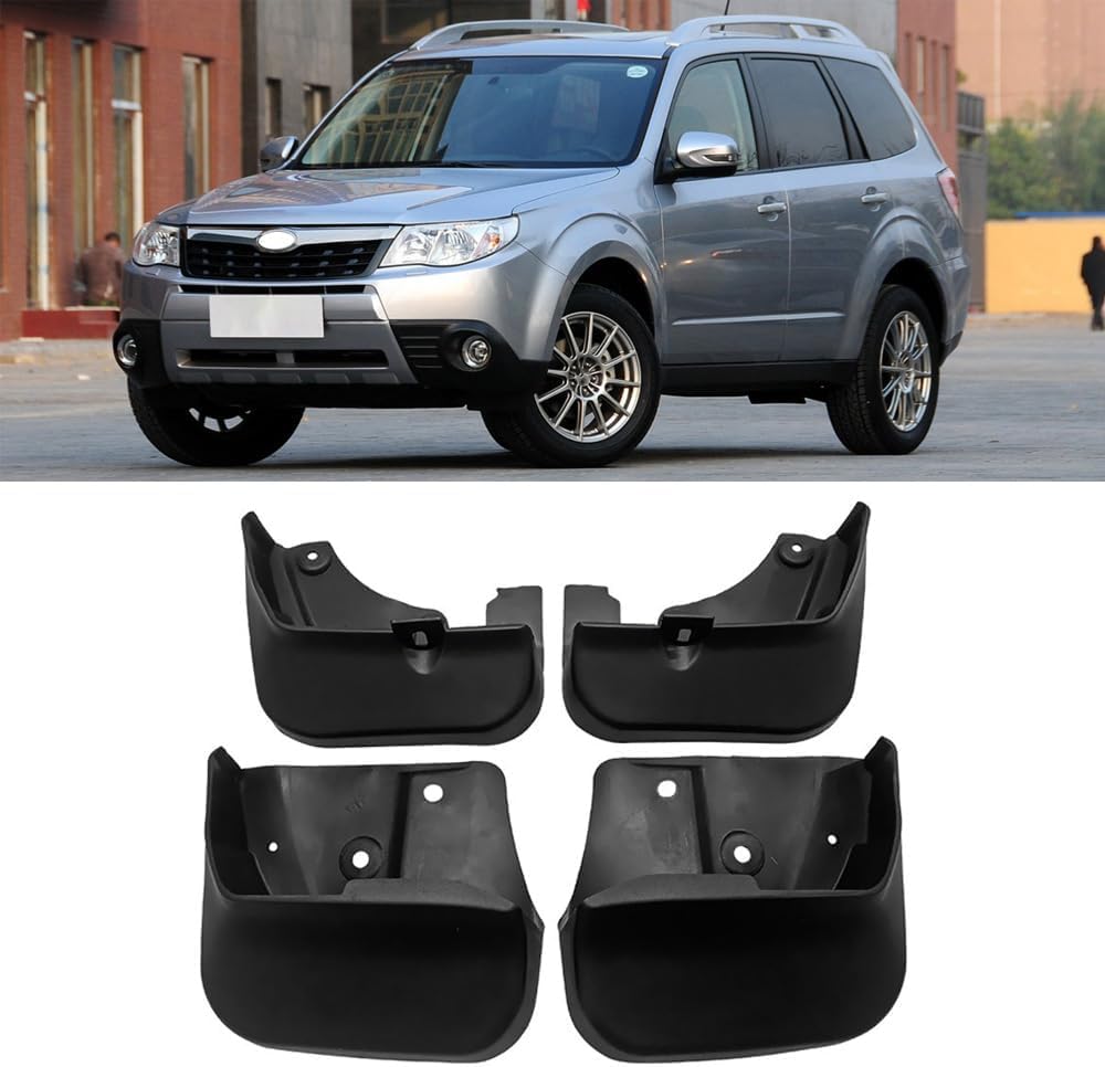 WeiYH No Drill Mud Flaps for Car Front Rear Wheel for Subaru Forester 2008 2009 2010 2011 2012