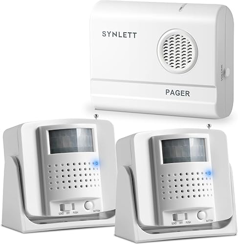 Alarma de cama para cuidador con 2 sensores de movimiento inalámbricos, alarma para prevención de caídas en interiores para ancianos, monitoreo de