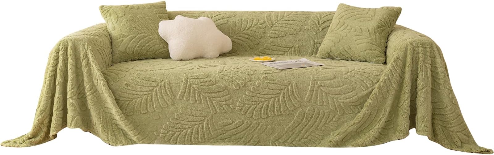 VanderHOME Thickened Plush Sofa Throws Solid Color Sofa Throw Blanket