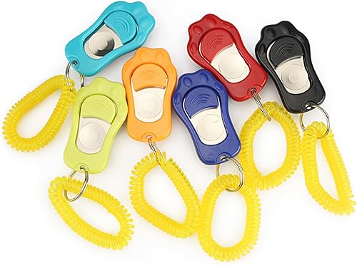 Miniatura 7 de Clicker Training para perros, clicker de perro con correa de muñeca, 3 niveles de volumen ajustables para entrenamiento de perros para gatos y