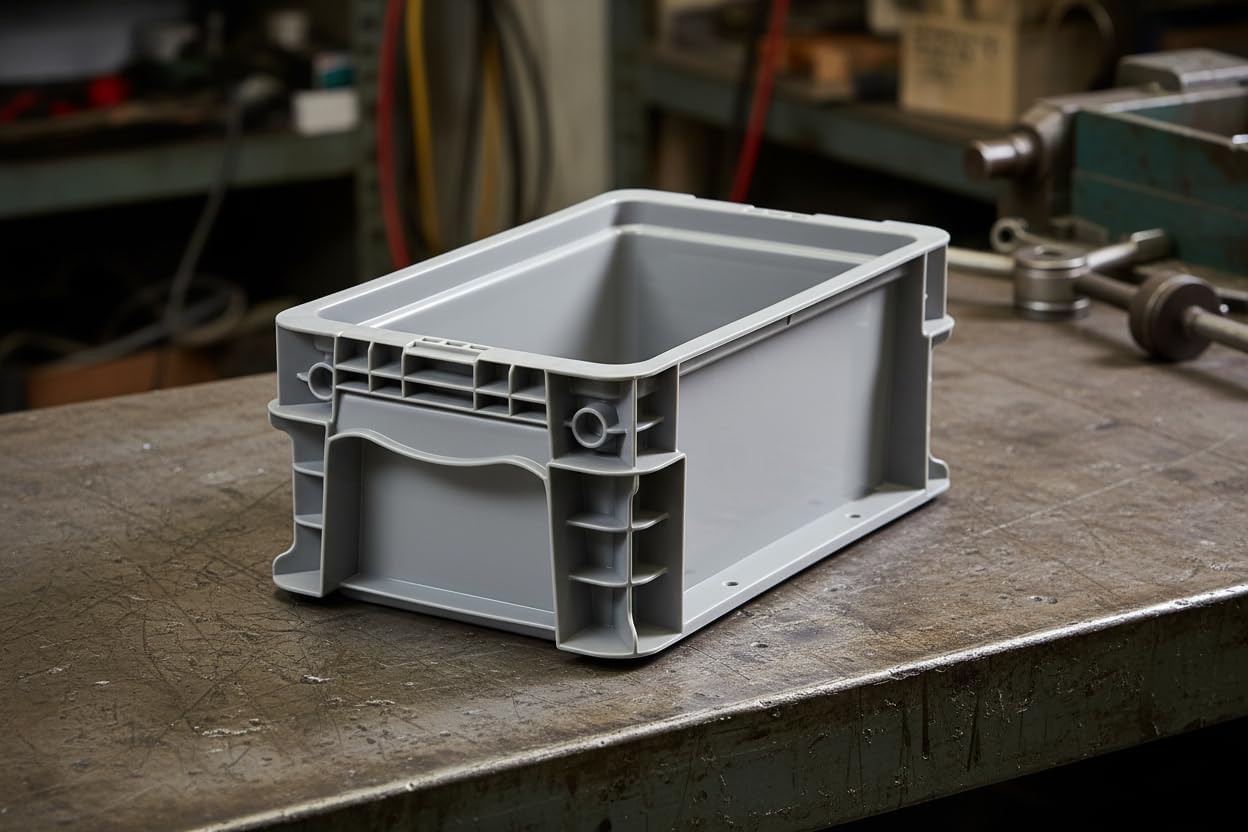 Hudson Exchange 12 x 7 x 5" (4 Pack, .75 Gallon) Straight Wall Handled Storage Container Tote, Gray/Brown