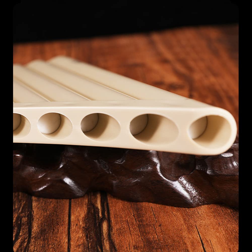 Panpipe de 16 Tonos, 16 Tubos Pan Flauta ABS Resina C Tono Fácil Aprendizaje Panflute Instrumento de música Regalo para niños para Principiantes con Bolsa de Almacenamiento