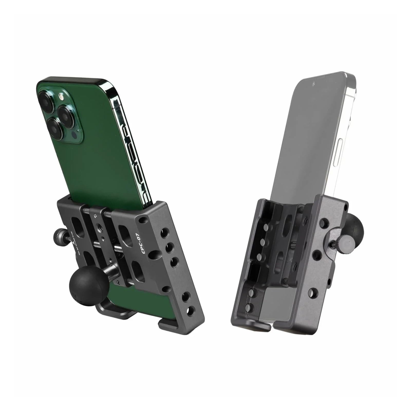 Support Telephone Velo Moto Support De Smartphone Casque Téléphone Portable pour Voiture Moto 1 Pouce Universel Détecteur Poissons À Boule(CPC-07)