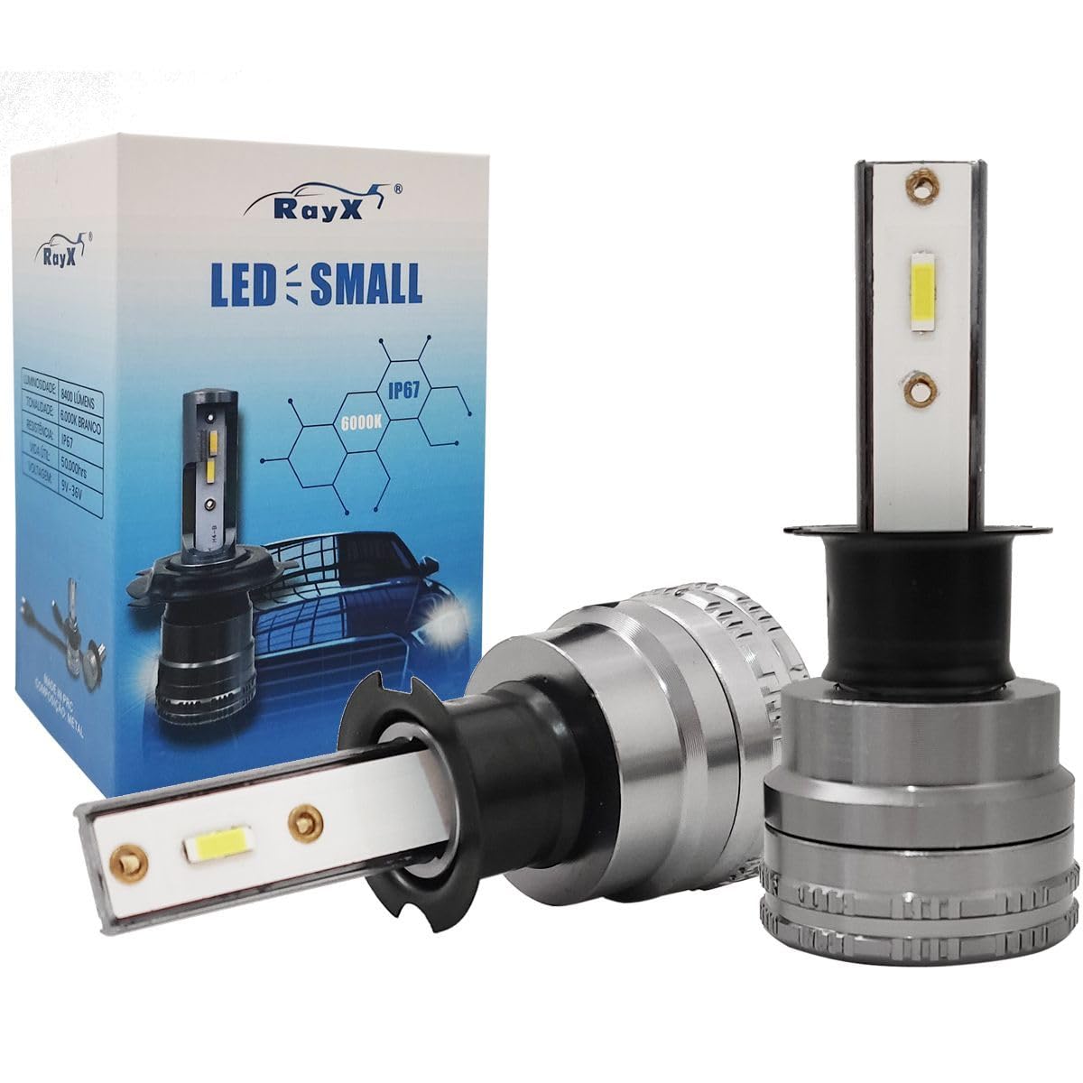 Kit Mini Ultra Led Small RayX 8400 Lumens 45W 6000K H3 : Amazon