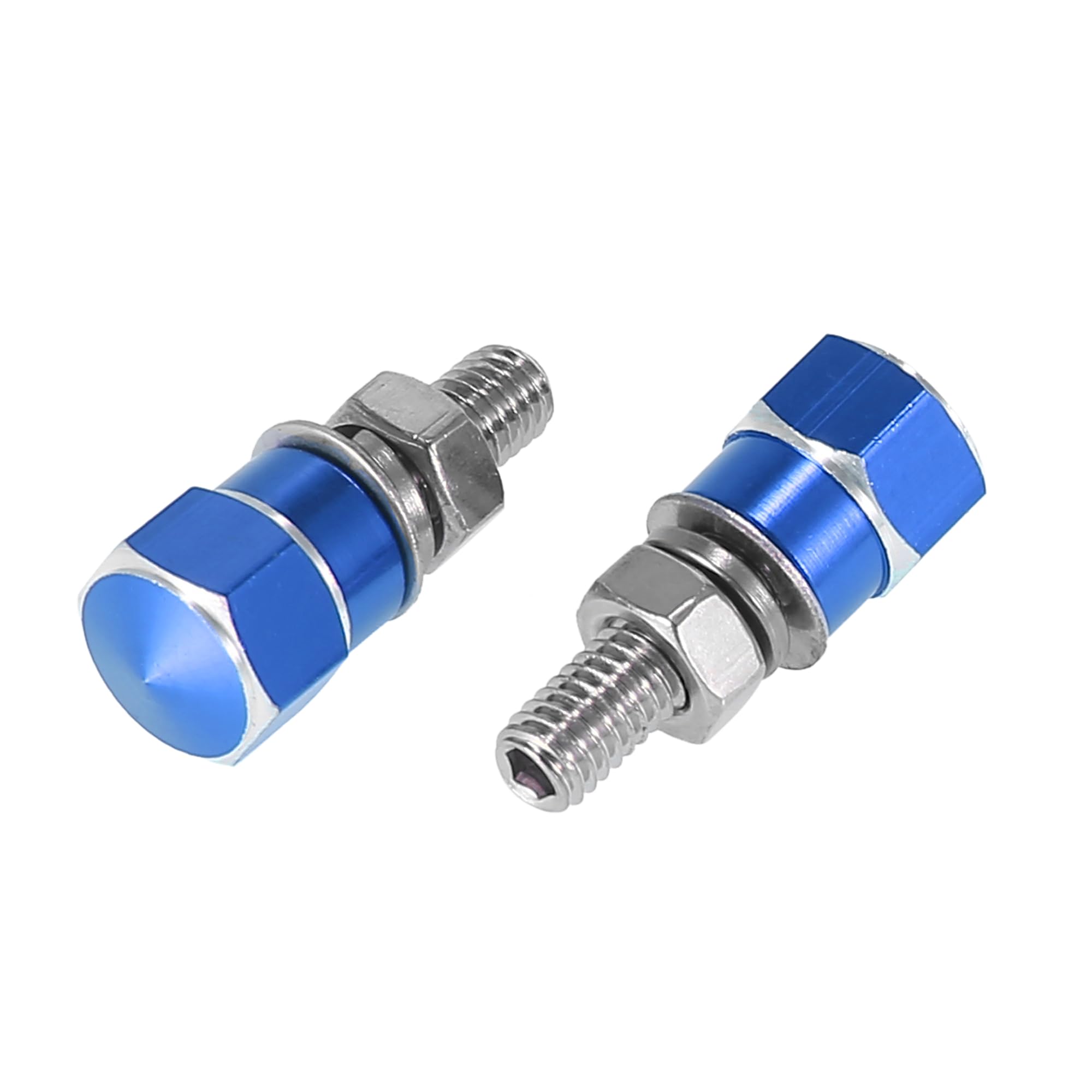 4 Bulloni Per Targa Moto In Alluminio Blu – MOTOFORTI, Universali, Viti Di Ricambio