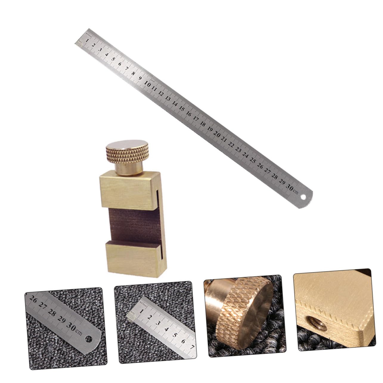NUOBESTY 3 Set Righello Marcatura per Falegnameria con Locatore Posizionamento Strumento Misurazione Manuale per Lavorazioni Precisione e Applicazioni su Facile da Usare e Adatto Diversi