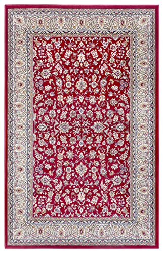 Nouristan Alfombra Oriental Aljars (160 x 230 cm, 100% Polipropileno, Resistente y fácil de Limpiar, remallado, Ideal para Todas Las Zonas residenciales, Apta para Suelo Radiante), Color Rojo y Crema Cover
