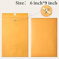 Vista 2 de Ctosree 300 sobres de manilla, sobres de cierre de papel kraft marrón a granel con cierre de cierre y sello engomado, papel pesado de 28 libras