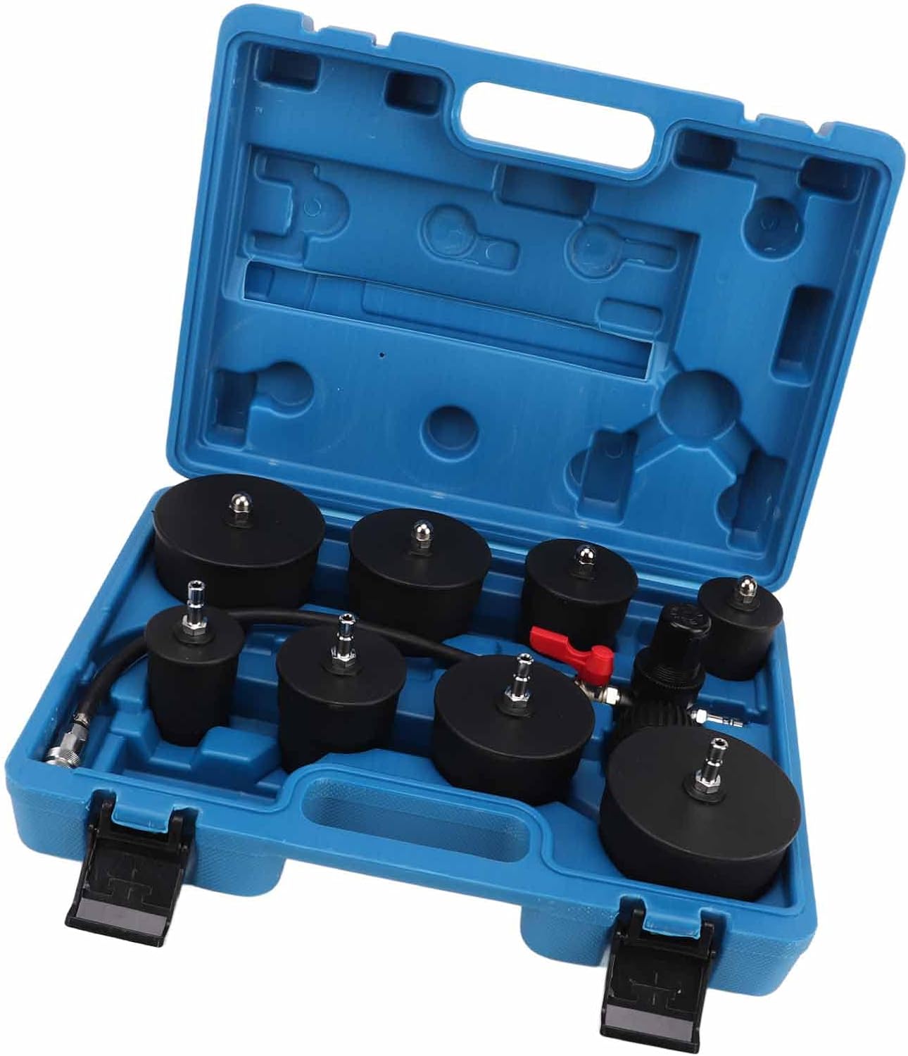 Pilipane turb0 System Leakage Tester, turb0 Boost Leak Tester, Turbocharger Boost Leak Tester, turb0 System Leakage Tester Kit, 9 Pcs, Accurate Turbocharger a ir Pressure Boost Leak Test
