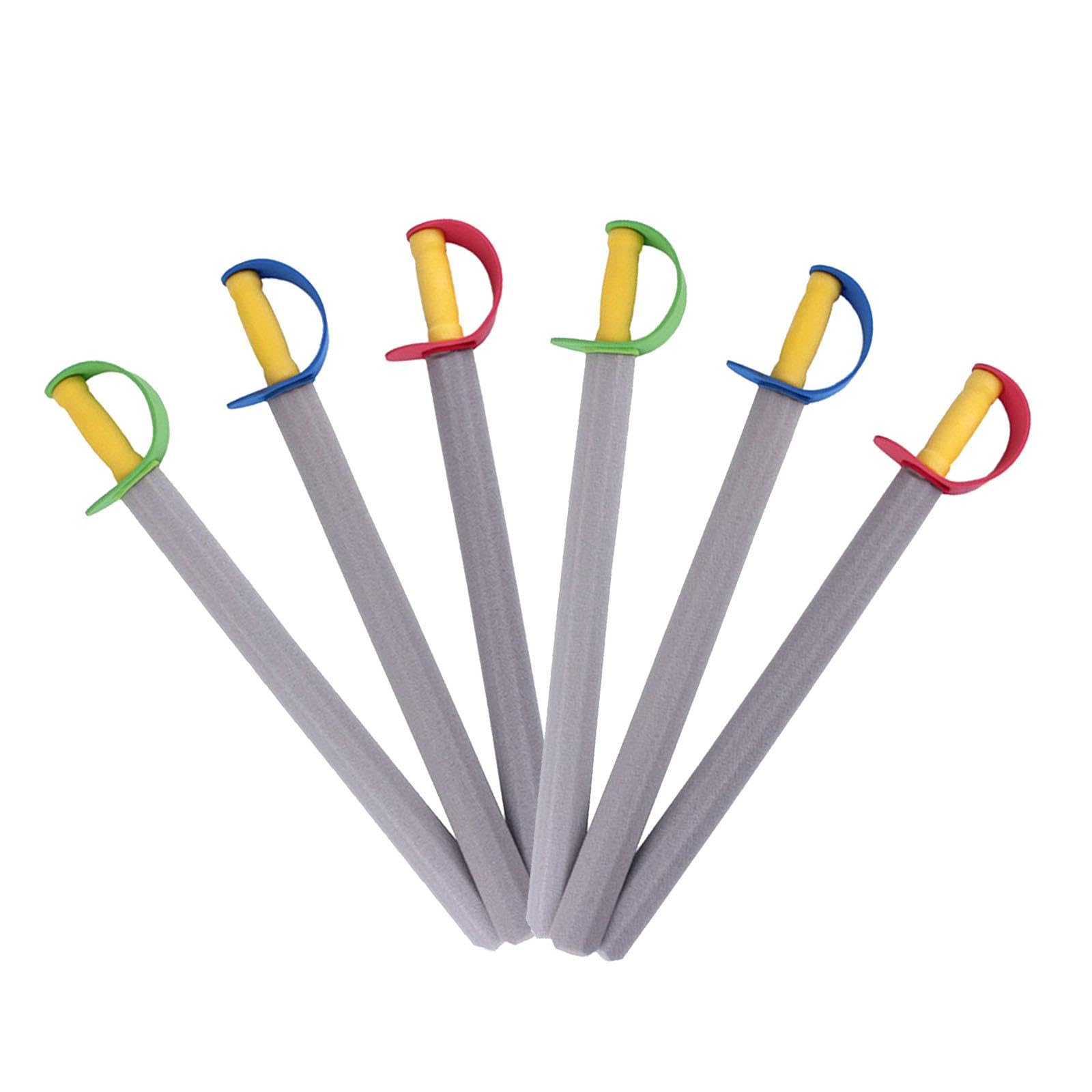 6X Spade di Schiuma Pirata Cavaliere Gioco di Ruolo Bambini Gioco di Finzione
