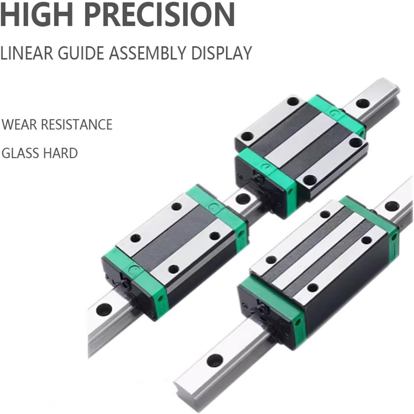 2Pcs HGH20HA HGW20HC HGH25HA HGW25HC Longer Carriage for HGR20 HGR25 Rail Slides Bearing(2PCS HGW25HC)