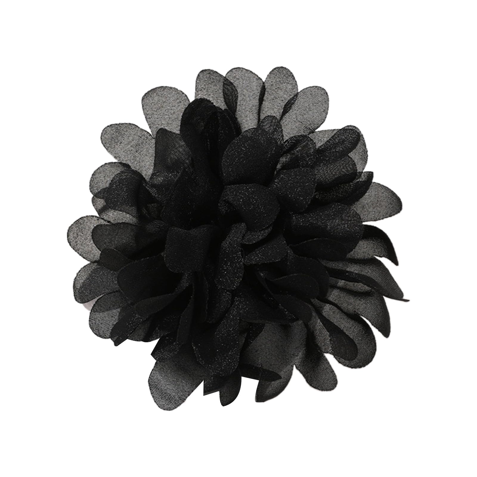 Yazhuq Elegant Shape Brooch Stylish Flower Shaped Breastpin Fabric Lapel Pins Festive Holiday for Her