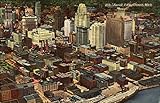 Aerial View Detroit, Michigan MI Original Antique Postcard