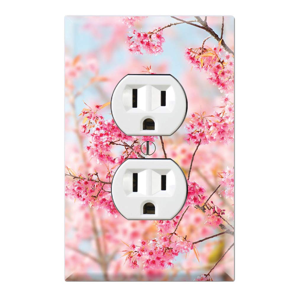 Graphics Wallplates - Sakura Cherry Blossom - Duplex Outlet Wall Plate Cover