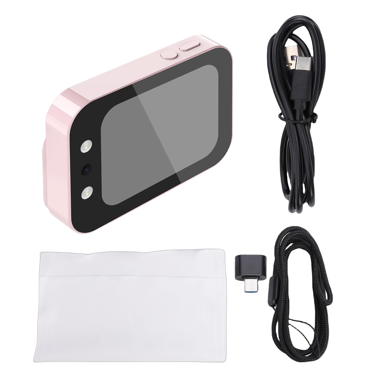 4K Digital Camera, 64MP HD Sliding Cover Touch Screen CCD with AF Auto Focus 3600mAh Battery, for Entertainment Vlog Photography Student Beauty Selfie (Pink)-picture-15