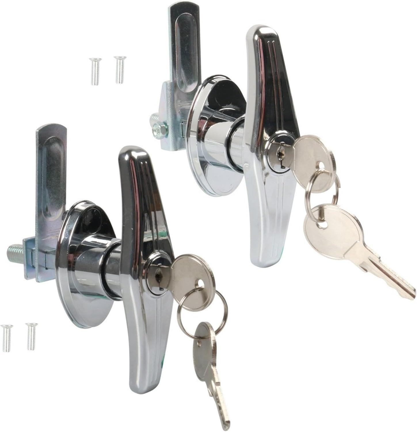 2pcs Heavy Duty T Handle Locks with Keys for Trailers and Marine Applications Powder Coated Hardwareglobal T with Keys
