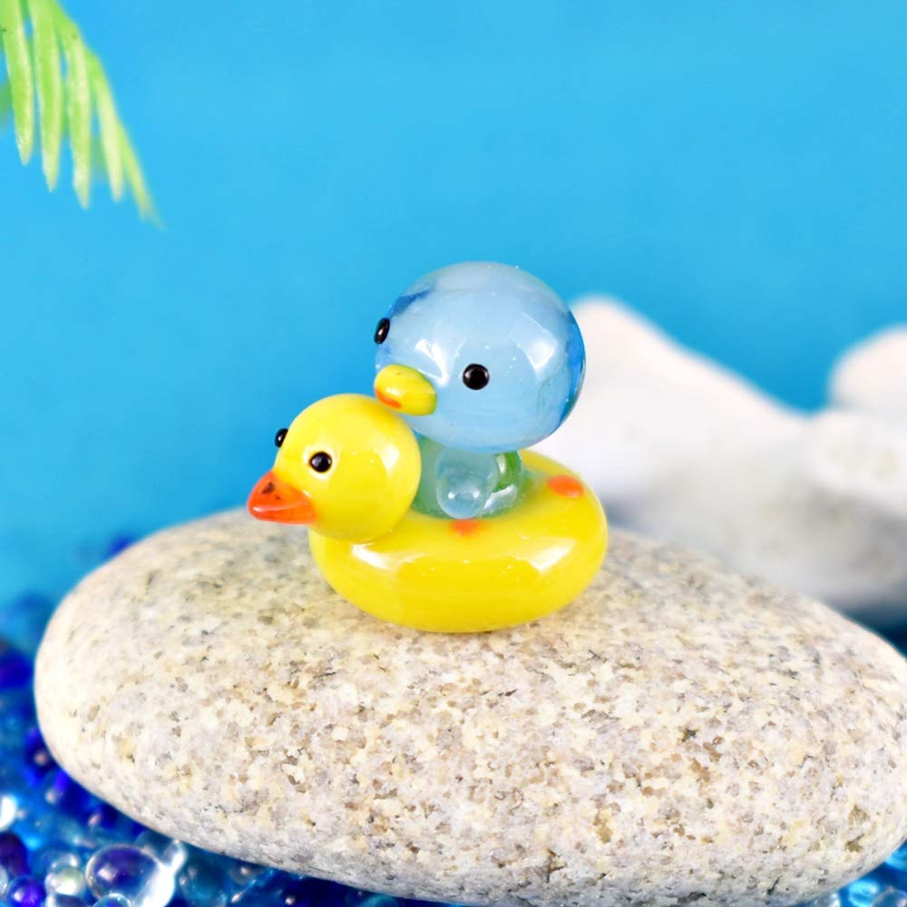 Amazon.co.jp: かわいい 手作り ガラス細工 アヒル浮輪ペンギン