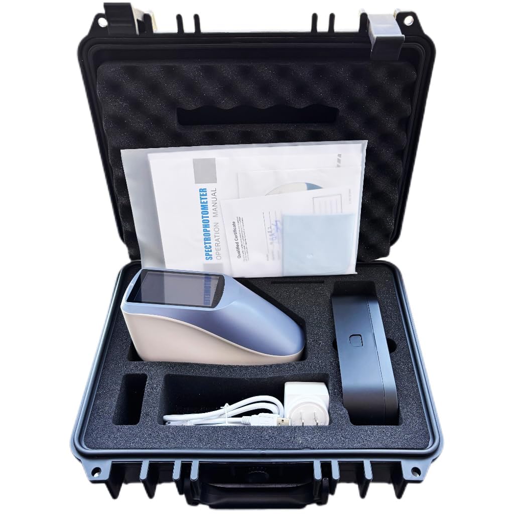 Spectrophotometer Color Measuring Device for Traffic Sign Brightness Factor and Color Performance with CIE LAB Delta E 45/0 Aperture 8mm Touch Screen Concave Grating Spectral Separation Device
