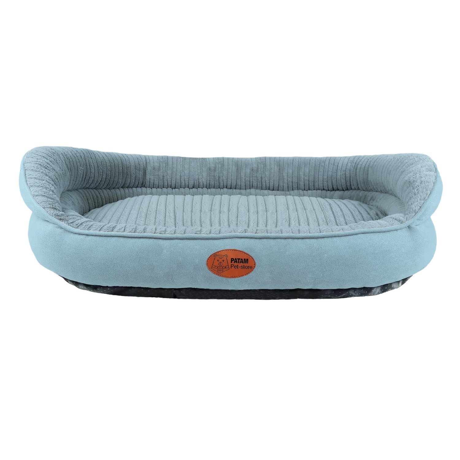 Cuccia Cane e Gatto Interno, Lettino Morbido Sfoderabile, Antiscivolo, Shiro Azzurro, Extra-Large 90x70x25 cm