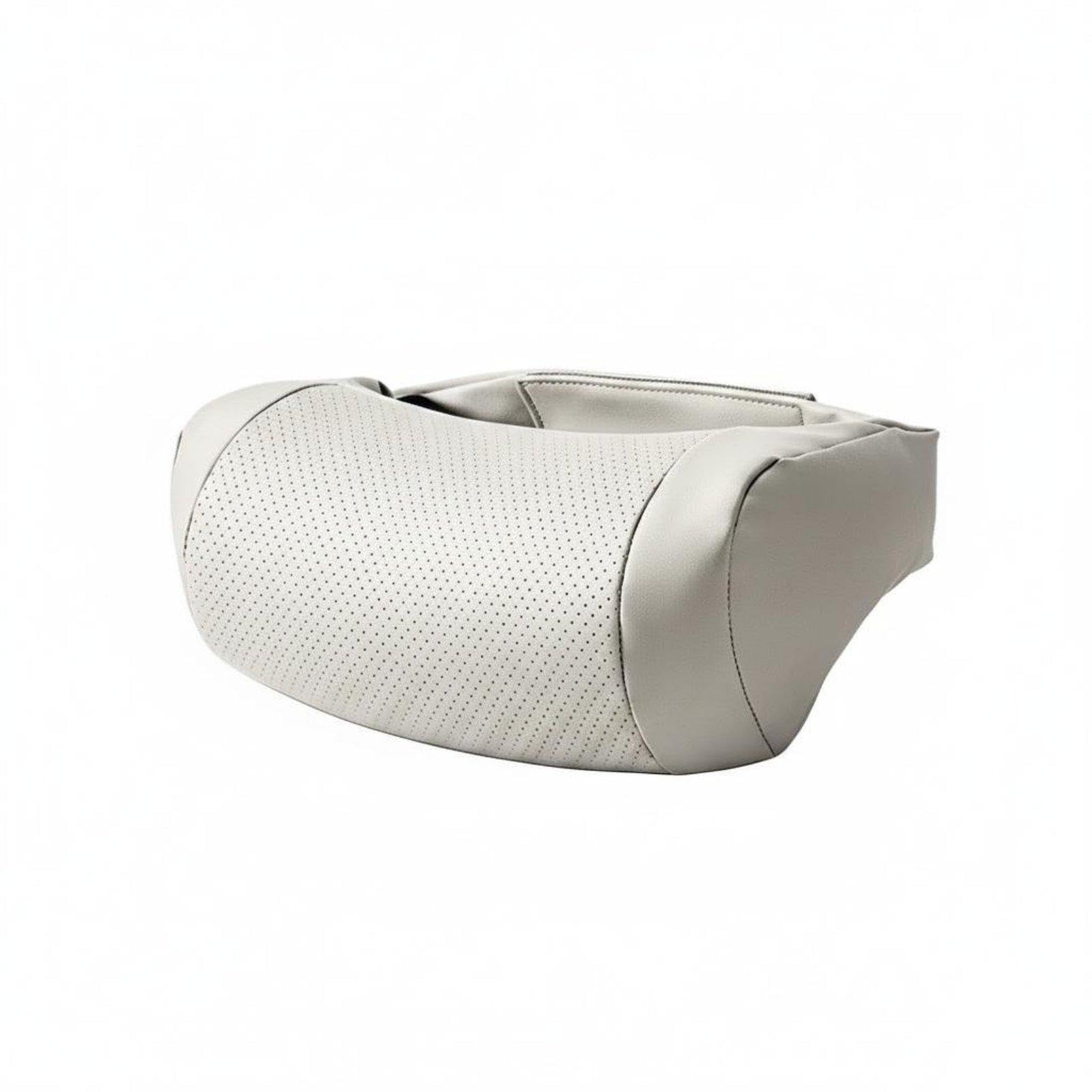 PEXORVA Nappa Leather Headrest Pillow Breathable Car Headrest Gentle Padding and Comfortable Neck Support for Long-Distance Drivers, Road Trips White Single|Travel| Travel Accessories| Travel Pil-image-32