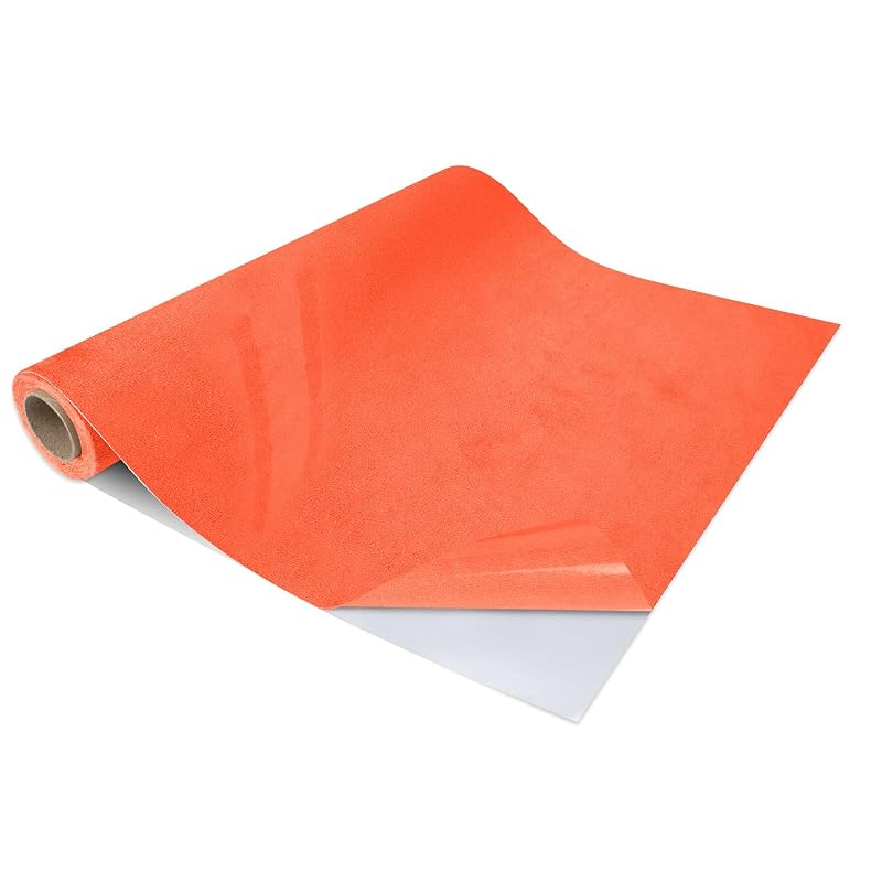 Revestimento Autoadesivo de Camurça Sintética para Interior Automotivo Laranja 43,2 x 203,2 cm TREEHAC
