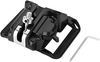 POCREATION Camera Waist Belt Holster Holder, 1Pc Camera Hanger 1/4in Screw Mount Quick Release Waist Belt Buckle Holder for DSLR