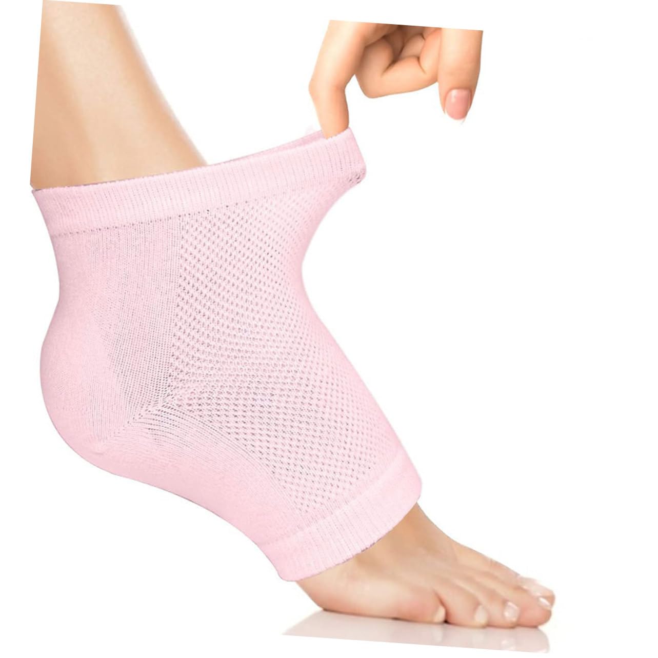 Beaupretty 4 Pares de Calcetines Alivian y Suavizan Epidermis Seca Hidratantes para Talones Agrietados Gel y Algodón Transpirable Unisex para Uso Diario