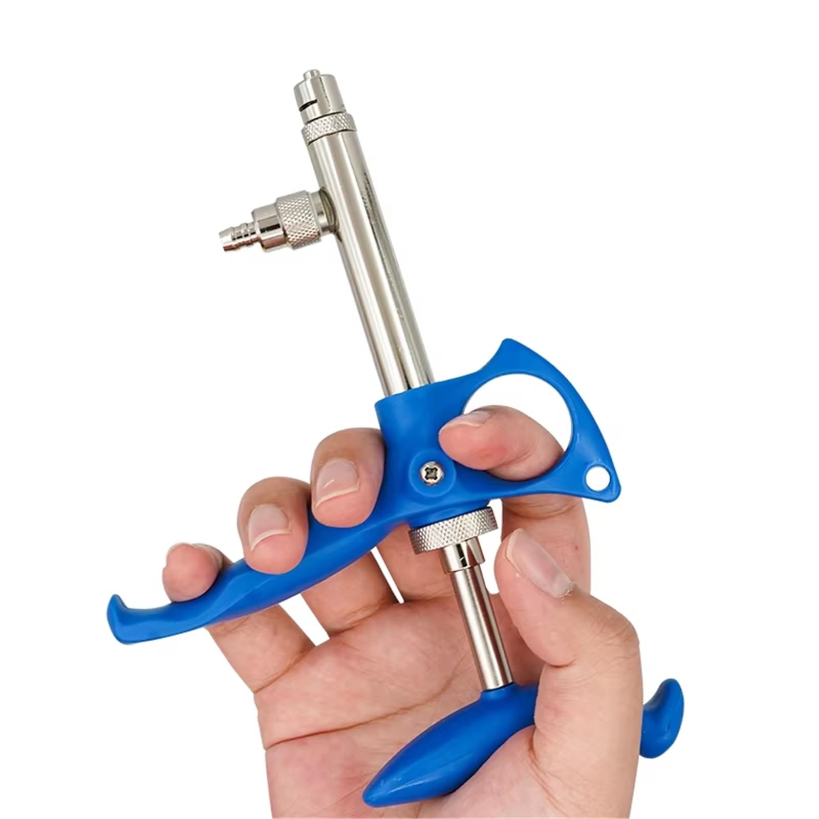 0.75ml/1ml/2ml Siringa per Vaccino Continuo Veterinario per Iniezione Quantitativa in Metallo Strumenti per Bestiame Dispositivo Veterinario per Somministrazione(2ml)