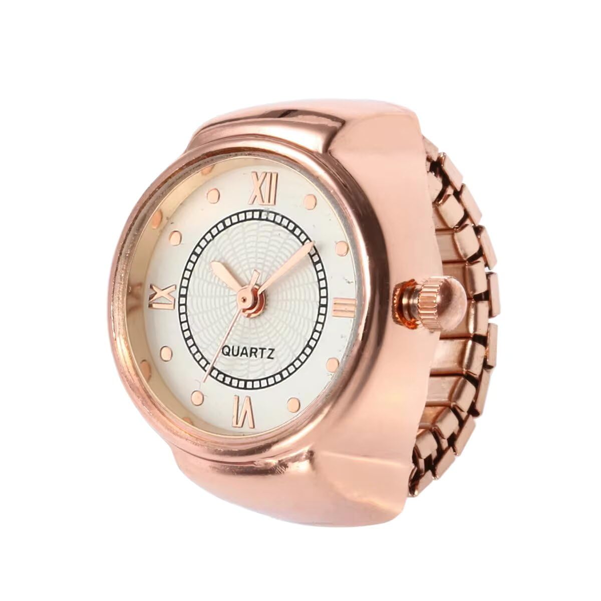 FROZIL Analog Rose Gold Dial Watch Ring for Women & Girls | Stylish & Stretchable | Finger Ring | Modern Design | Birthday & Special Occassion Gift (B0DDCH9D47) Amazon Price History, Amazon Price Tracker