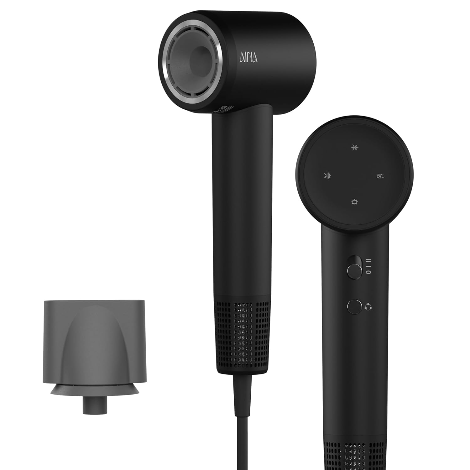 AINA Hair Dryer Blow Dryer - Brushless Motor 110 000 RPM Lightweight Ionic Travel 110V ALCI Plug Vader