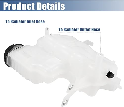 Miniatura 5 de X AUTOHAUX 1 Unidades Refrigerante Radiador Depósito Depósito LR020367 Refrigerante Desbordamiento Expansión Botella con Tapa y Sensor para Land