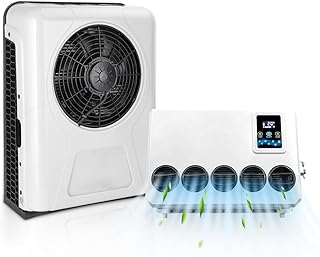 Gouku 12V Electric Truck Camper Van DC Air Conditioner 10500BTU Universal Automotive Electric Split Air Conditioning ac Unit 12 Volt for semi trucks RV Motorhome Crane Tractor SUV