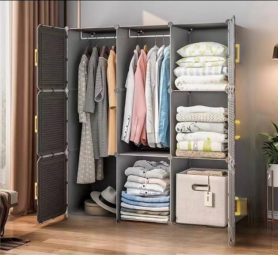 Amazon｜クローゼット 組み立て式 衣類収納ラック大容量 ワードローブ