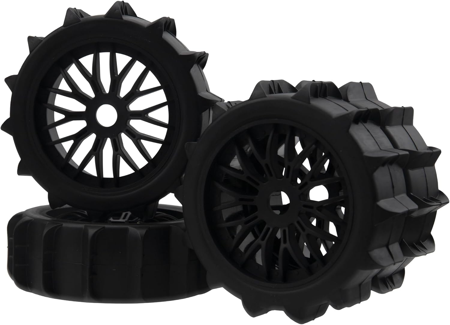 Amazon.com: HIRCQOO 4PCS 1/8 Scale RC Off Road Buggy Snow Sand Paddle ...