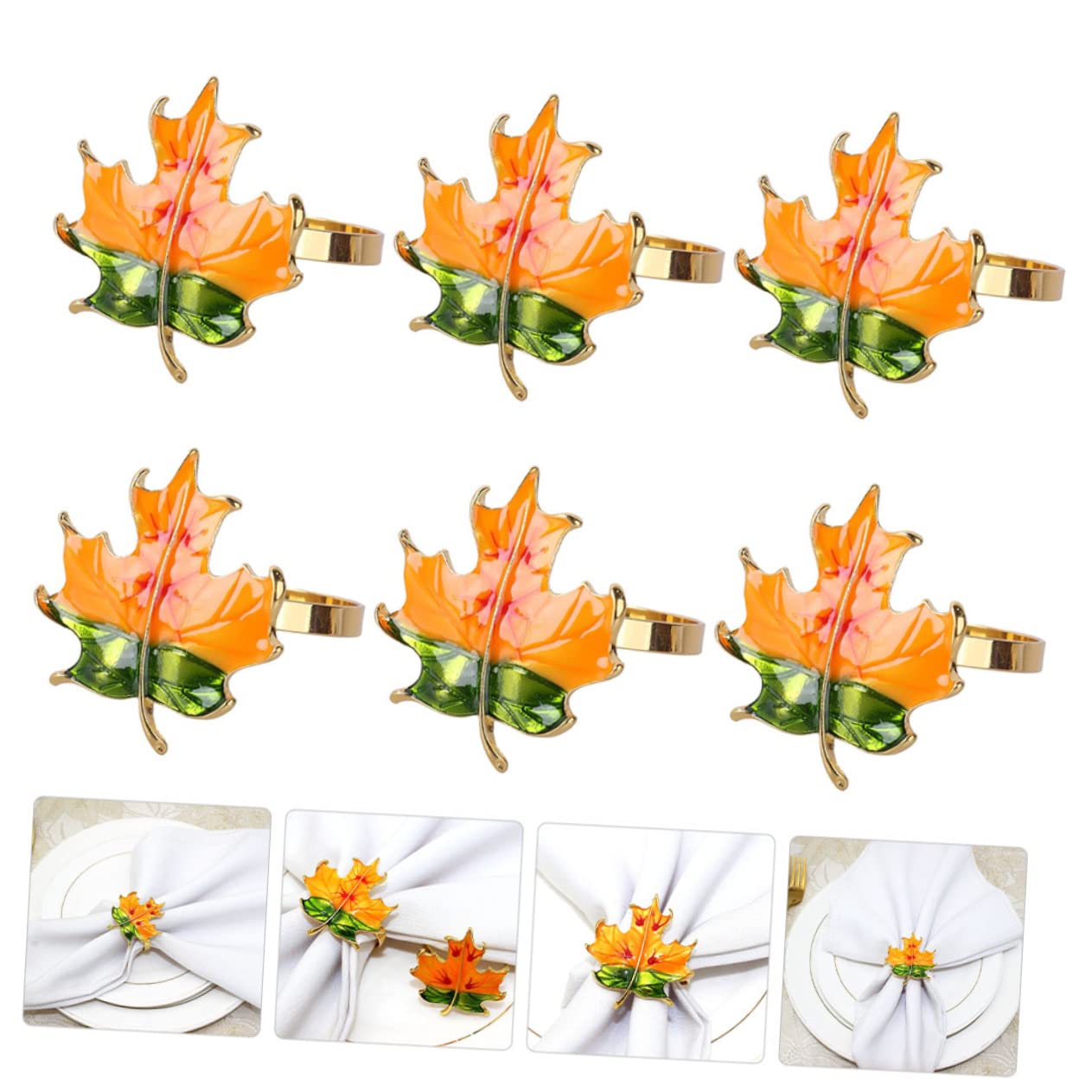 TOPBATHY 12stücke Festival Serviettenringe Dekorative Tischaccessoires Für Thanksgiving Und Feiern Hochwertige Serviettenhalter Mit Blattdesign Für Festliche Anlässe