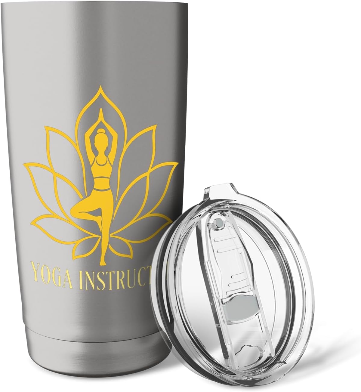 Yoga Instructor Art For Men Women Kids Namaste Yoga Teacher Stainless Steel Insulated Tumbler image 5