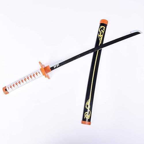 Vista 3 de sanshimoxing Demon Slayer Sword Cosplay Sword Agatsuma Zenitsu Sword Anime Katana 31 inch