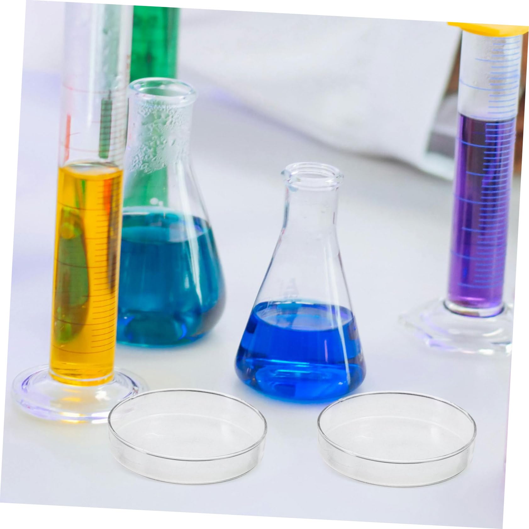 PLAFOPE 5 Stück Teiliges Glas Petri-schale mit Deckel Hitzebeständig und Langlebig für Mikrobiologie Pflanzengewebekultur und Laboruntersuchungen Klare Kulturplatten für Präzise