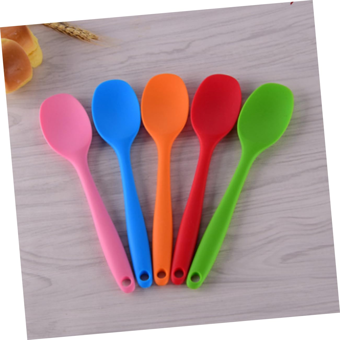 Alipis Silicone Soup Spoon for Nonstick Long Handle Serving Spoon Orange Premium Heat Resistant Material for Boys and with Design