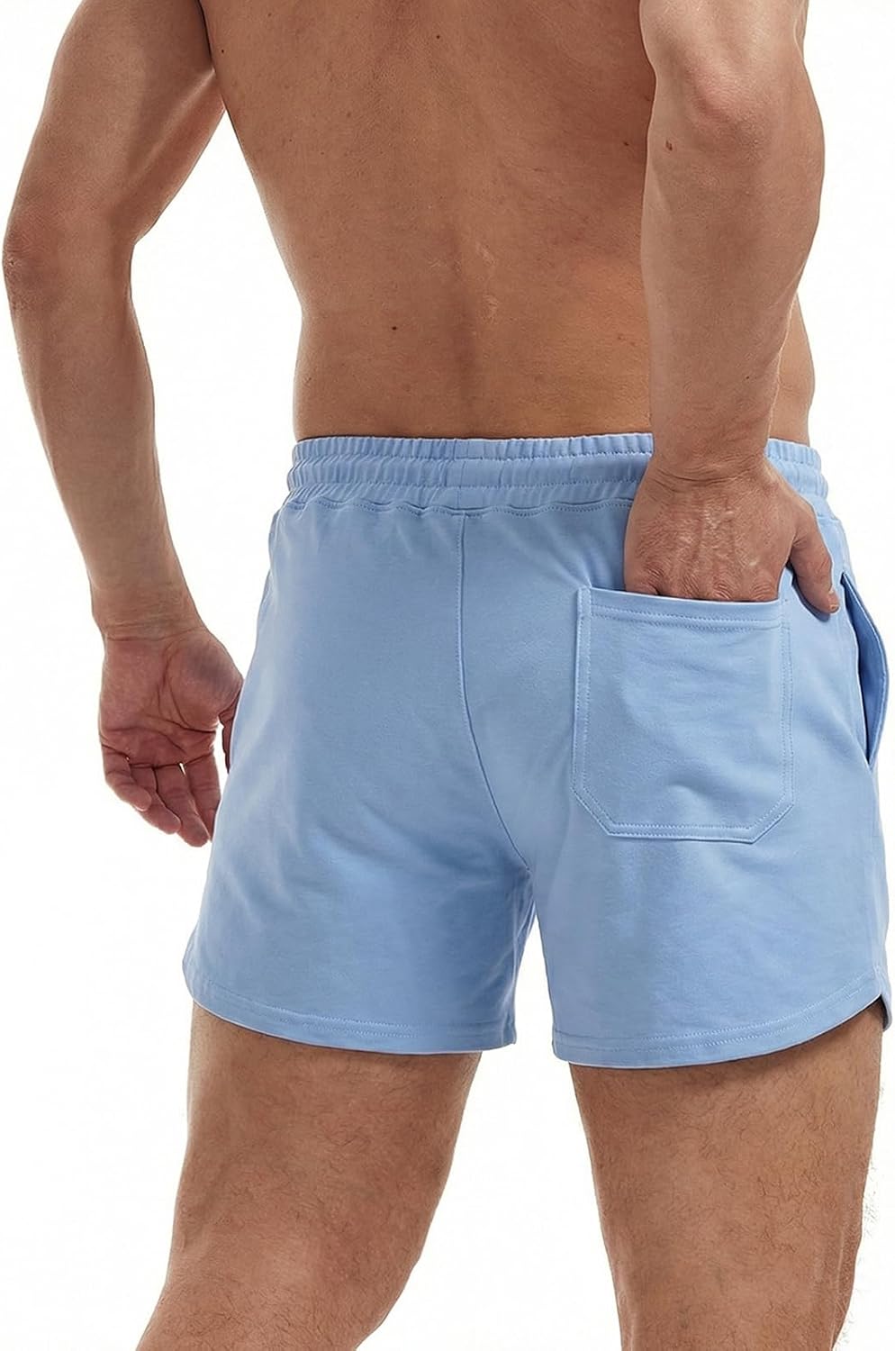 AIMPACT Men's Athletic Shorts Bodybuilding Workout Cotton Gym Shorts with Pockets