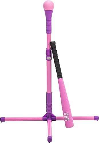 Franklin Sports Camiseta de bateo juvenil Camiseta de entrenamiento de plástico de altura ajustable para niños y niños pequeños 23 a 33 pulgadas