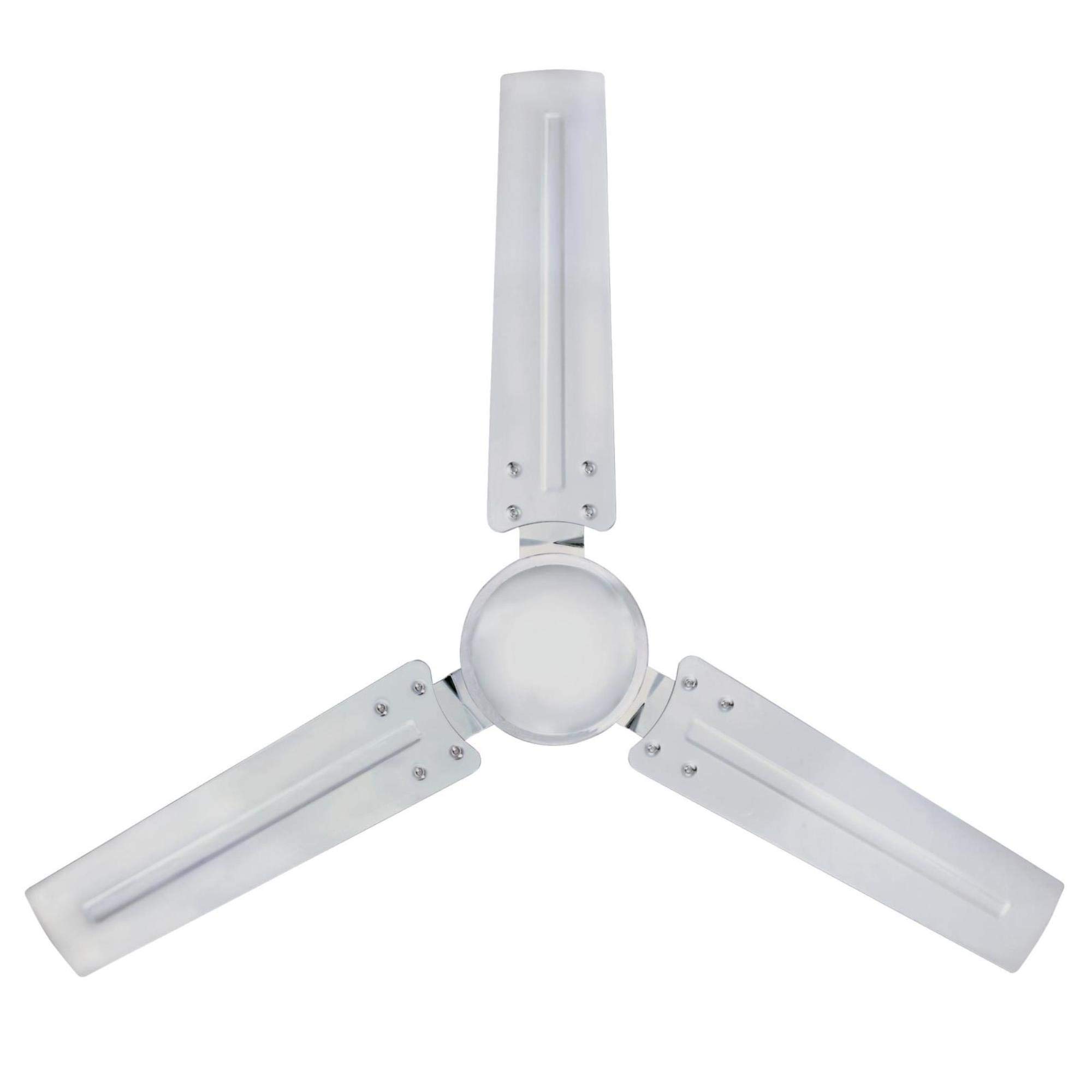 Westinghouse Lighting Ventilatore da soffitto cromato industriale, 122 cm, potente circolatore d'aria con interruttore a parete a 4 livelli, robusto design cromato