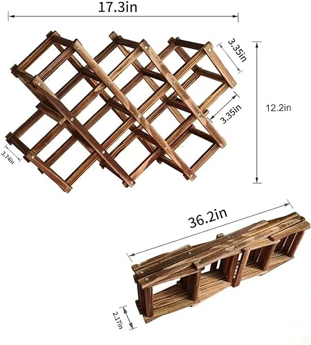 Miniatura 4 de Organizador de vinos apilable independiente para encimera y armarios con diseño plegable y protector resistente a los arañazos