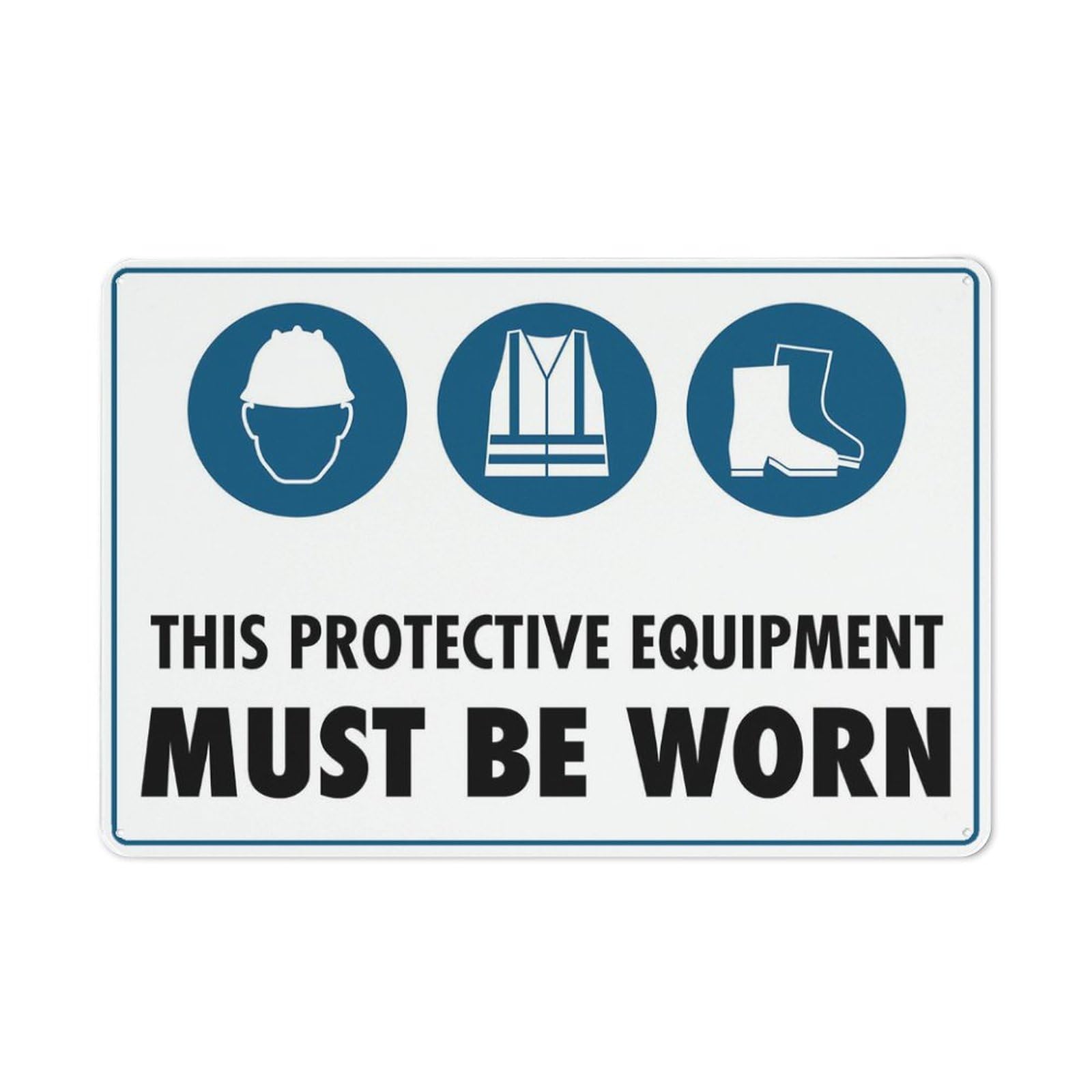 Ppe Must Be Worn Sign 8"X12" Rust Free Aluminum Signs Outdoor, Metal Tin Sign For Home, Business, Yard