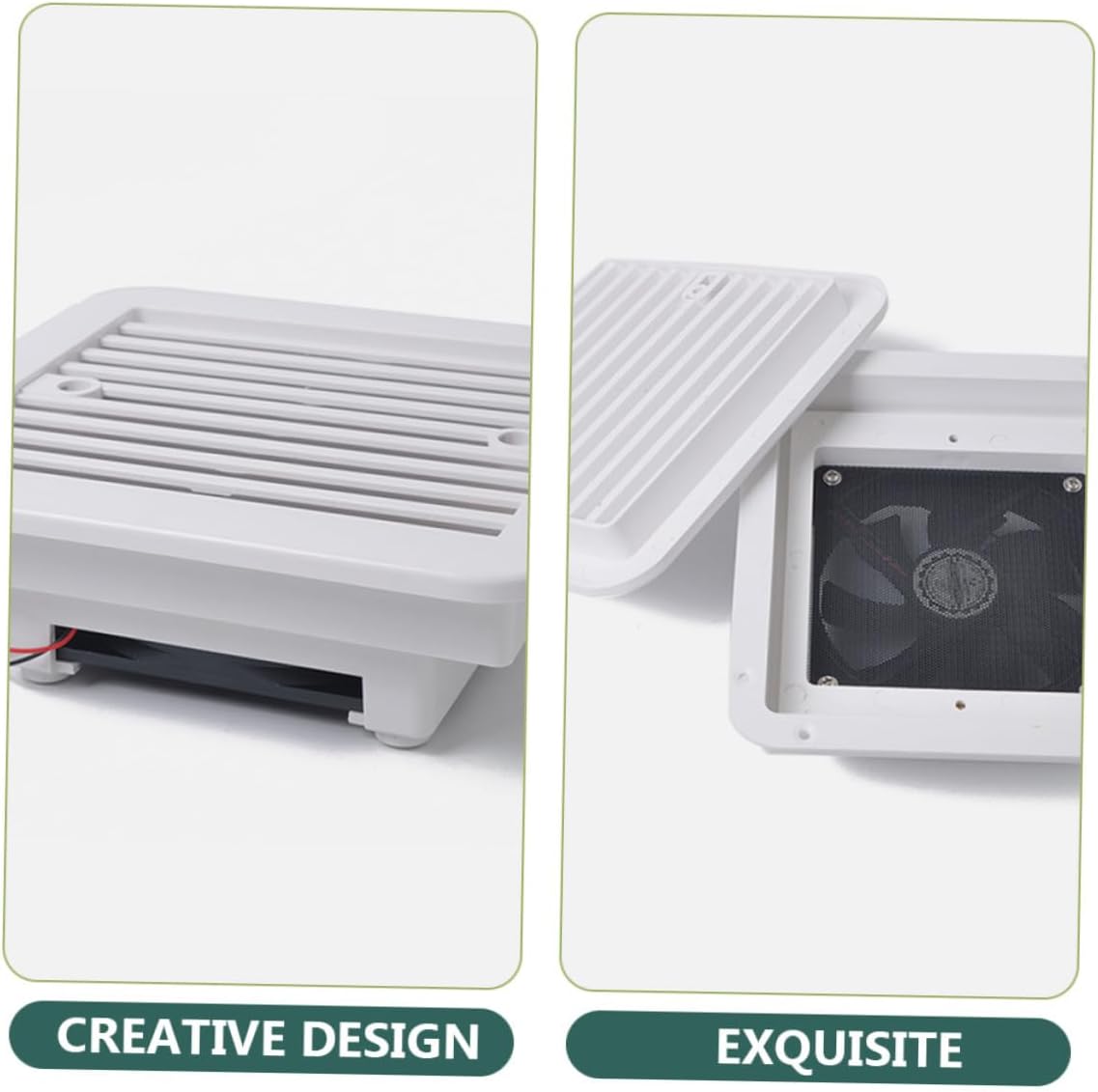 12v 8-inch Rv Ventilation Fan with Blades Quiet Exhaust Outlet Fan for Bathroom and Roof Ventilation Replacement Part