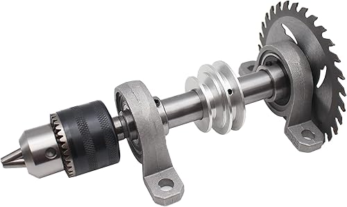 Miniatura 4 de Teniendo asiento polea banco sierra taladro carpintería Torno rotatorio DIY máquina de cuentas de corte husillo Chuck